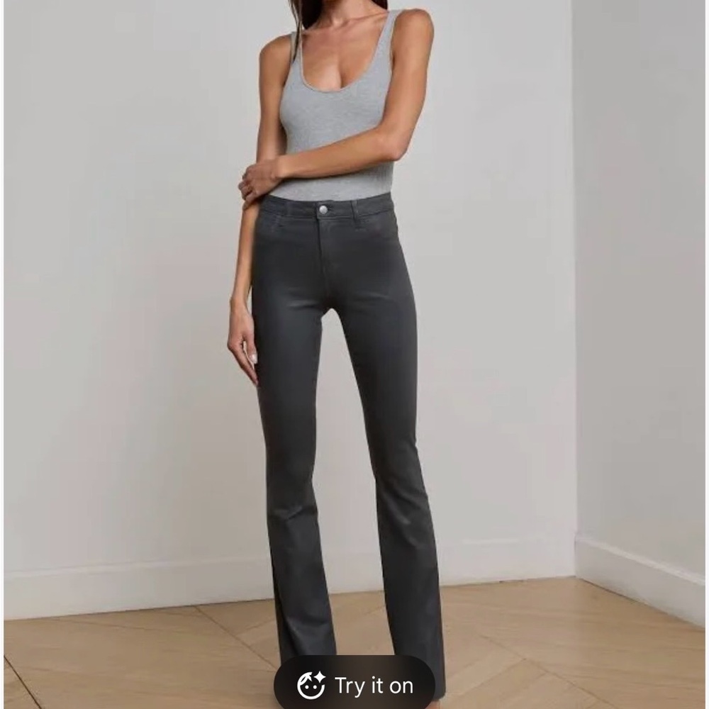 L’agence Ruth high rise straight size 24 Flared Pants (Greystone)